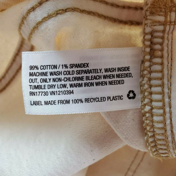 CC - Universal Thread Vintage Midi Shorts Women 14 Tan Off White High Rise NWT - Picture 9 of 11